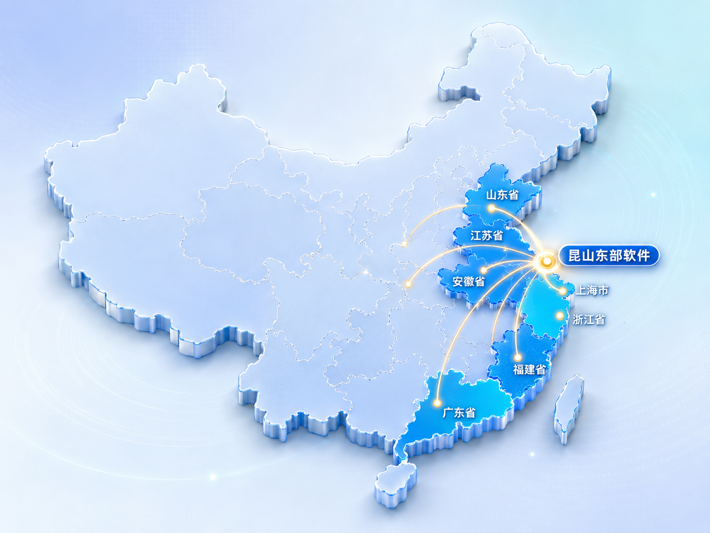东部科技业务布局示意图
